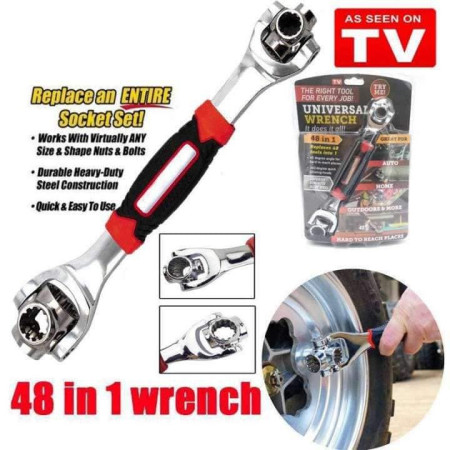 48 in 1 universal wrench handy adjustable tool multi-function socket spanner